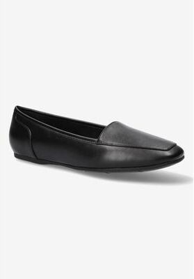 Women's Thrill Pointed Toe Loafer by Easy Street in Black (Size 9 M)