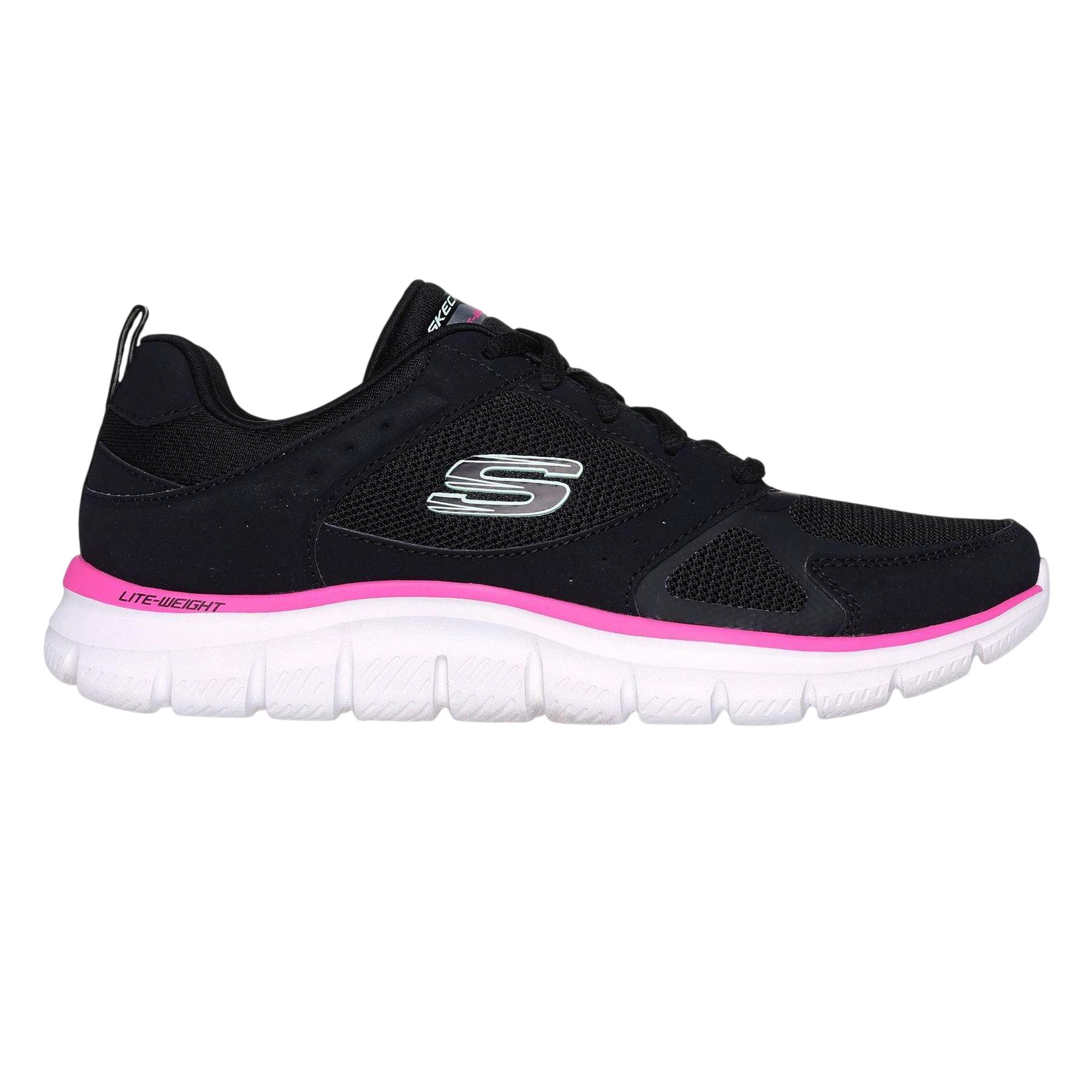 Skechers Kinderen Track Slip-on Sneakers (Zwart/Roze)