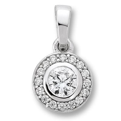 Kette mit Anhänger ONE ELEMENT "Zirkonia Anhänger aus 925 Silber", silber, Halsketten, Damen, Silber 925 (Sterlingsilber), Persönlicher Akzent – schlicht, modern, aussagekräftig