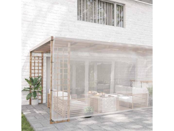 vidaXL Bâche transparente avec œillets 6x12 m polyéthylène