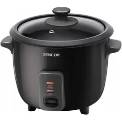 Sencor RICE CASSEROLE SRM 0601 BK Black 0.6 L, Dampfgarer + Reiskocher, Schwarz