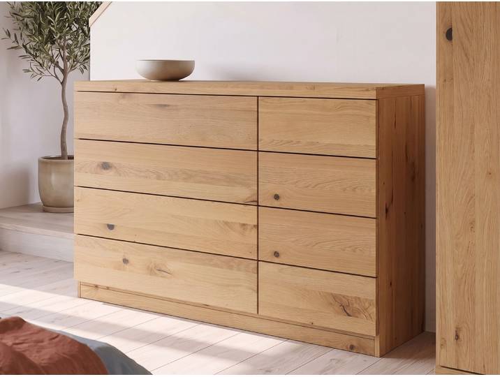 Kommode Wildeiche Hell „Timon“ 150 cm Massivholz Wildeiche Hell
