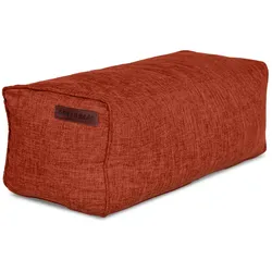 Green Bean® Indoor Sitzhocker Pouf 70x33x28cm EPS-Perlen Füllung -Home Linen Kuschelig Weich Waschbar - Rot