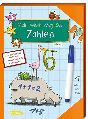 Christine Mildner - Schlau für die Schule: Mein Wisch-Weg-Set: Zahlen: 10 abwischbare Lernkarten, Wisch-Weg-Stift und Übungsheft - Preis vom 09.10.2026 07:28:09 h