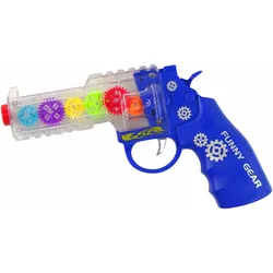 Farbige Waffe leuchtet in blauem Ton