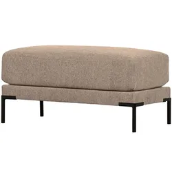 Hocker Couple aus Melange-Stoff, modernes Design, Chenille, rechteckig, Farbe Mud, 50 cm