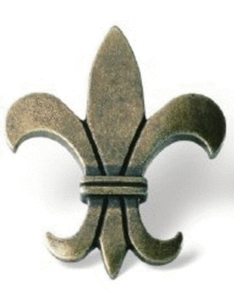 Siro Meubelknop Franse Lelie Brons - Klassieke Greep voor Meubels, Lades en Kastjes - 40 x 48 mm