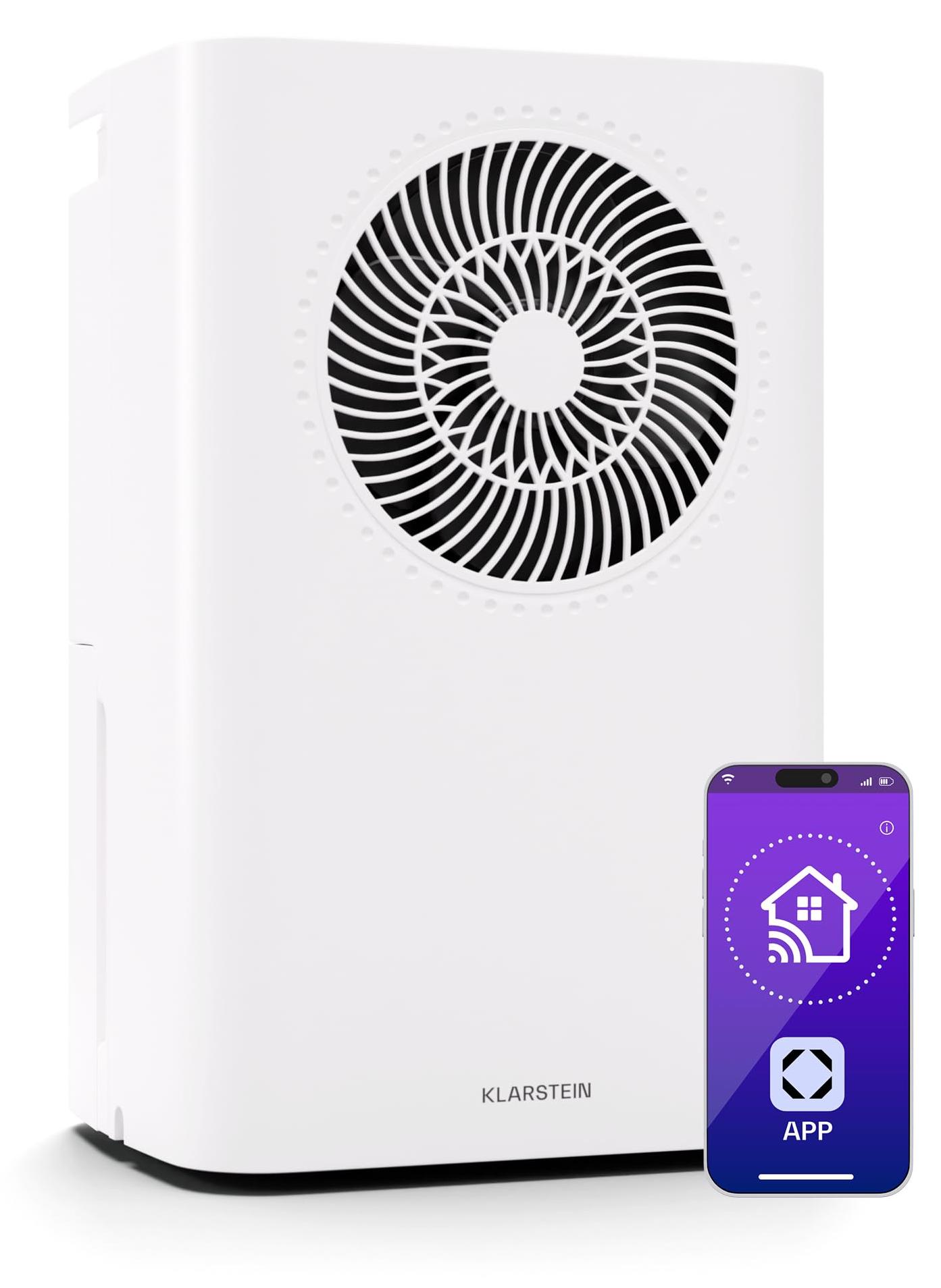 Luftentfeuchter 16 L, WLAN-App, 38 dB, Timer, kontinuierliche Entwässerung