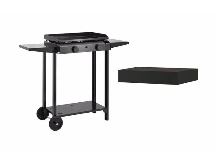 Nouvel Forge Adour Plancha mit Rollwagen – Plancha Grill – schwarz