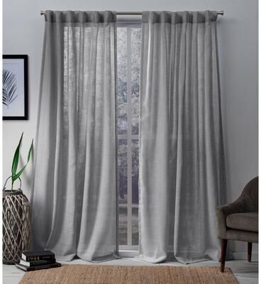 ATI Home Bella Sheer Hidden Tab Top Curtain Panel Pair