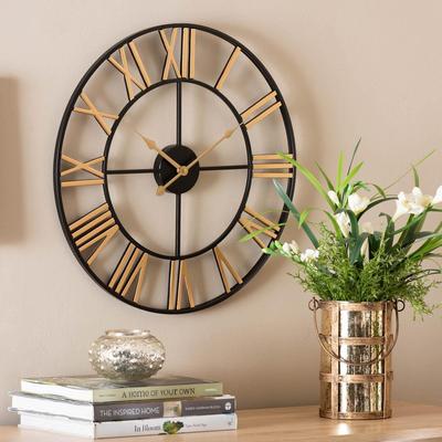 Value Selection Bruning Metal Wall Clock With Roman Numerals Modern Industrial Decor Bruning Metal Wall Clock With Roman Numerals Modern Industrial Decor