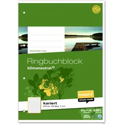 Ringbuchblock A4 70g 100 Blatt 5mm kariert