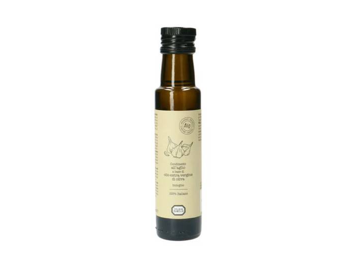 Olijfolie extra vierge, met knoflook, biologisch, 100 ml