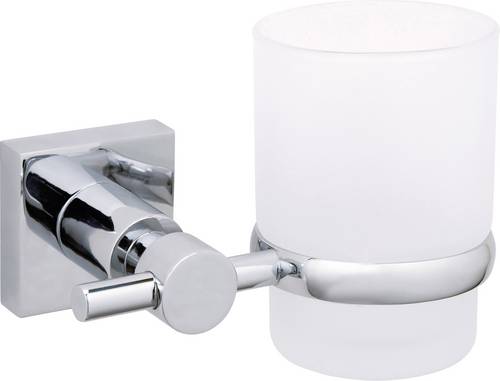 Tesa 40257-00000-00hukk Zahnputzbecher Klebstoff Chrom (glänzend), Weiß (satiniert) Wand