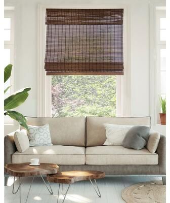 Chicology Light Filtering Cordless Natural Woven Bamboo Window Shade
