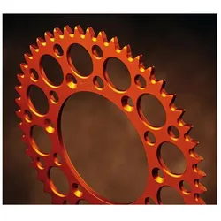 Renthal, Motorrad Zubehör, ULTRALIGHT 899 49 HINTERRADKETTENRAD AUS ALUMINIUM, ORANGE, KTM/HUSQVARNA/HUSABERG (JTA897.49)