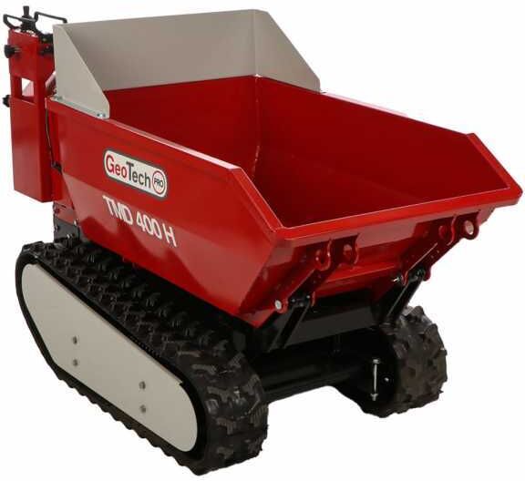 GeoTech Pro TMD 400 H - Brouette à batterie 48V 15Ah avec basculement hydraulique