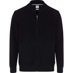 Brax Herren Strickjacke mit Stehkragen - John, Baumwolle-Wollmix, Strukturstrick Dunkelblau / 2XL