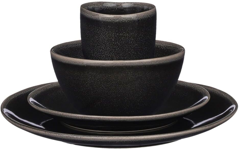 Mica Decorations Juego de vajilla tabo negro  h32xb27xl31cm