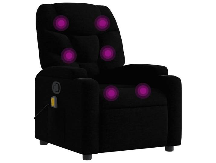 vidaXL Sessel Massage-Relaxsessel, schwarzer Stoff (1-St)