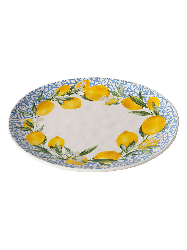 Boltze Servierteller "Capri" in Blau/ Gelb - Ø 31 cm - onesize