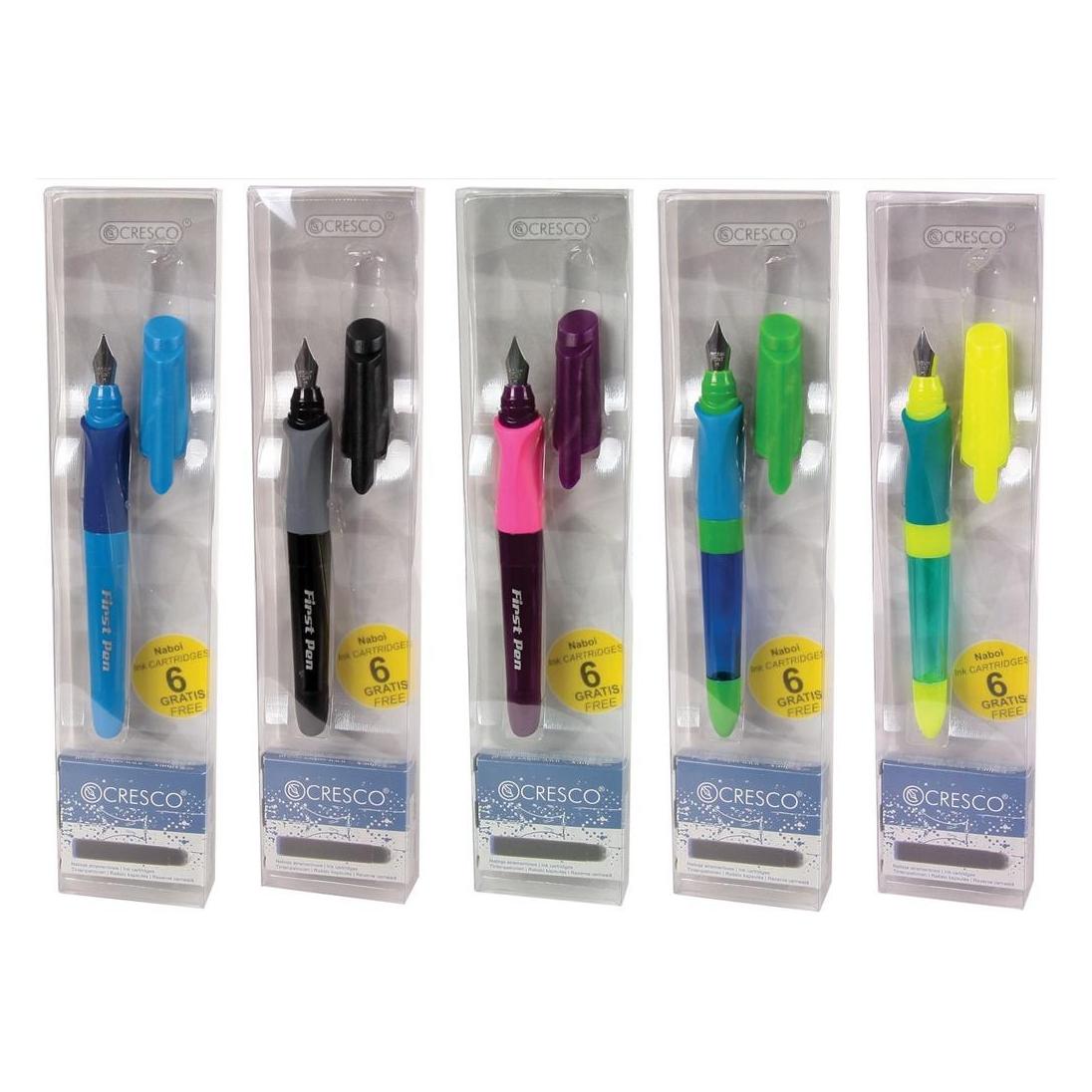 Cresco Füllfederhalter First Pen + 6 Patronen Mix (406742) (1x) (406742)