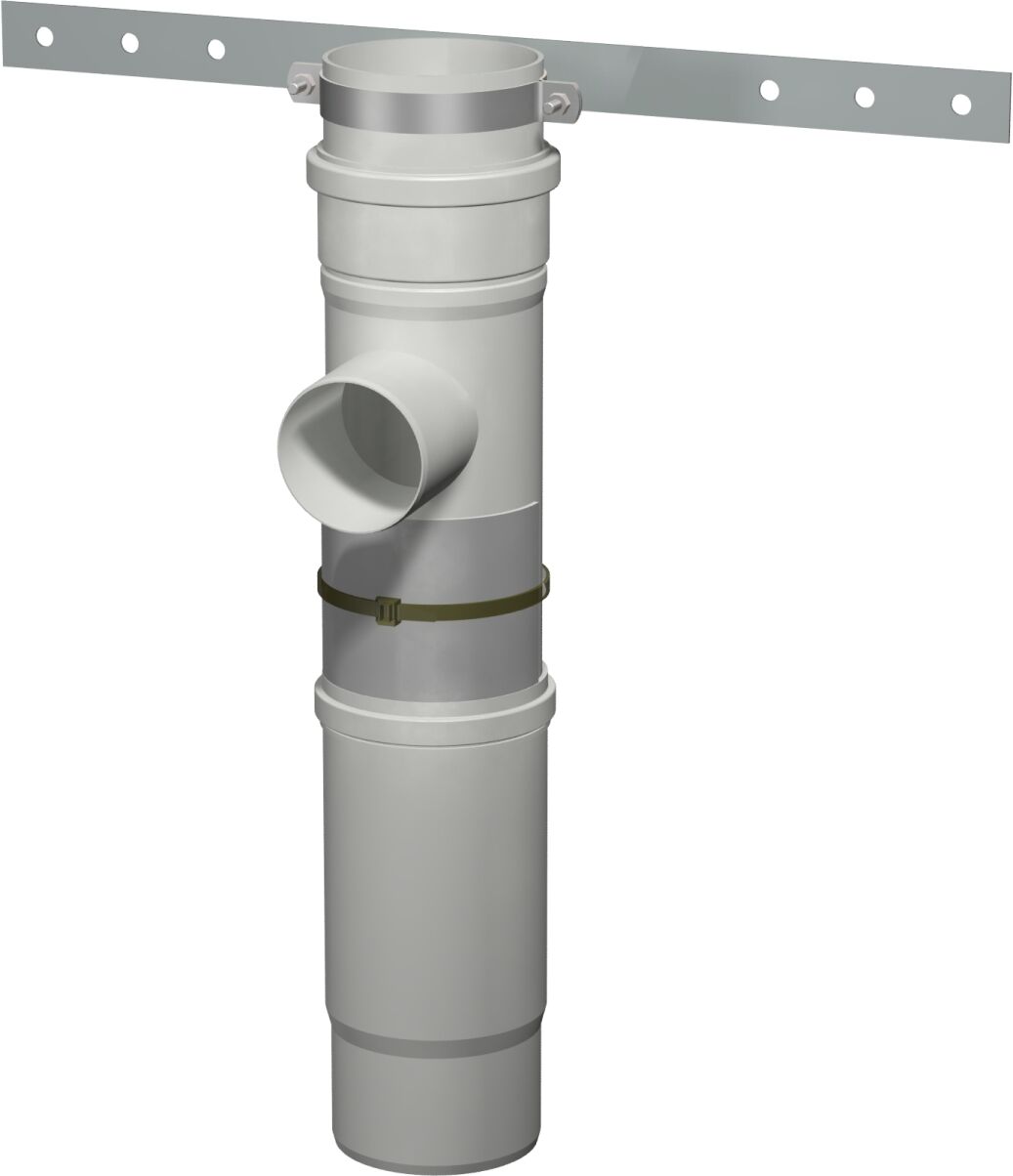 Bertrams Polyline EW MFB Pièce en T 40TSM125-80 Ø 125, douille Ø 80, 87 degrés