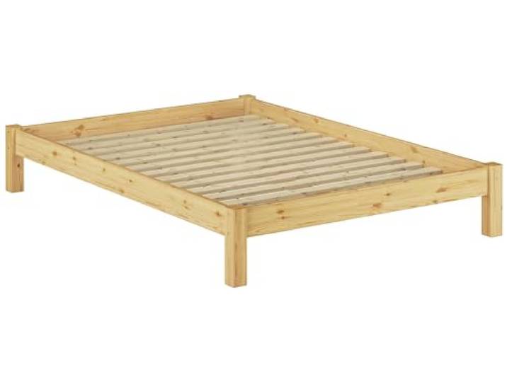 Erst-Holz®Doppelbett Massivholzbett Kiefer Natur 140x200 Futonbett Bettrahmen Einzelbett Rollrost 60.35-14