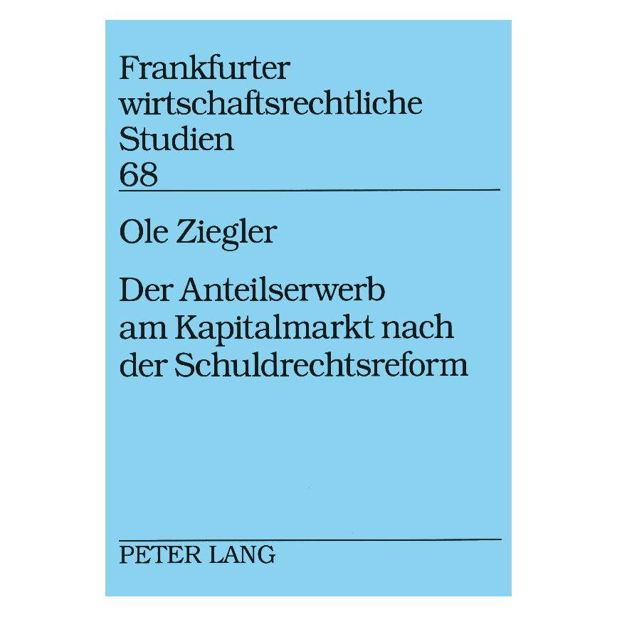 Umbreit Ziegler:Der Anteilserwerb am Kapitalmar (Deutsch, Softcover, Ole Ziegler) (64886485)