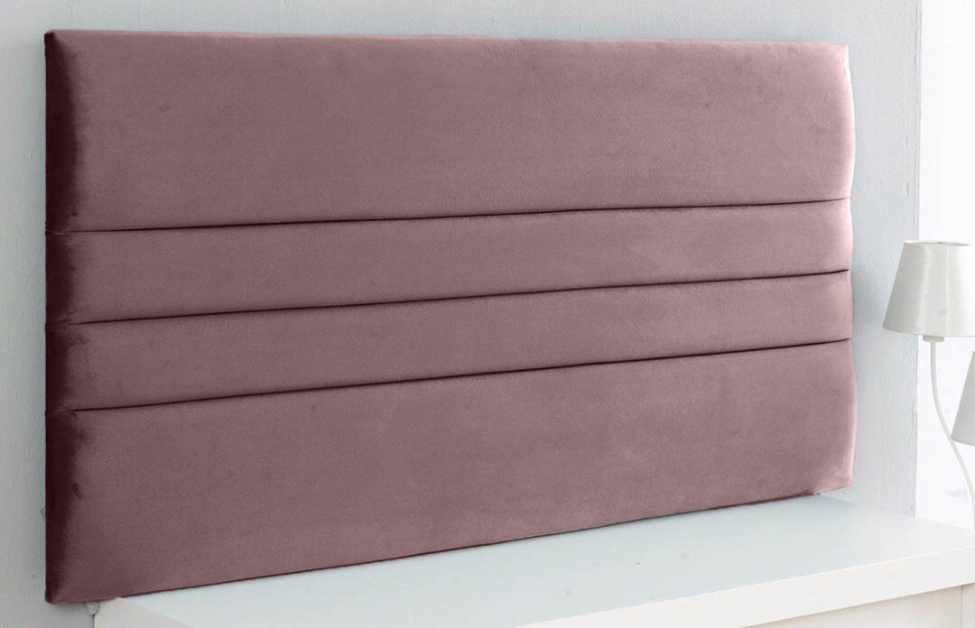 Fairmont Park Schmidt Upholstered Velvet Headboard Pink Single (3')