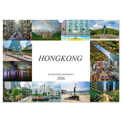 Hongkong Bilder einer Metropole (Wandkalender 2026 DIN A3 quer), CALVENDO Monatskalender