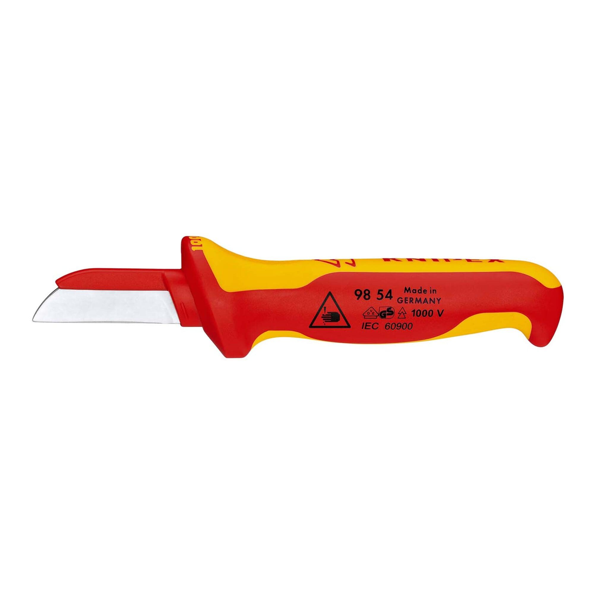 KNIPEX 98 54 Kabelmesser isolierender Mehrkomponenten-Griff, VDE-geprüft 190 mm)