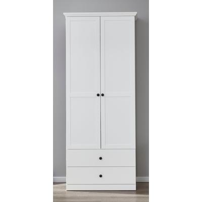 Garderobenschrank HOME AFFAIRE "Örebro", weiß, B:81cm H:200cm T:41cm, FSC-zertifizierter Holzwerkstoff, Schränke, Garderobenschrank, zeitloser Landhausstil, mit Vollauszug