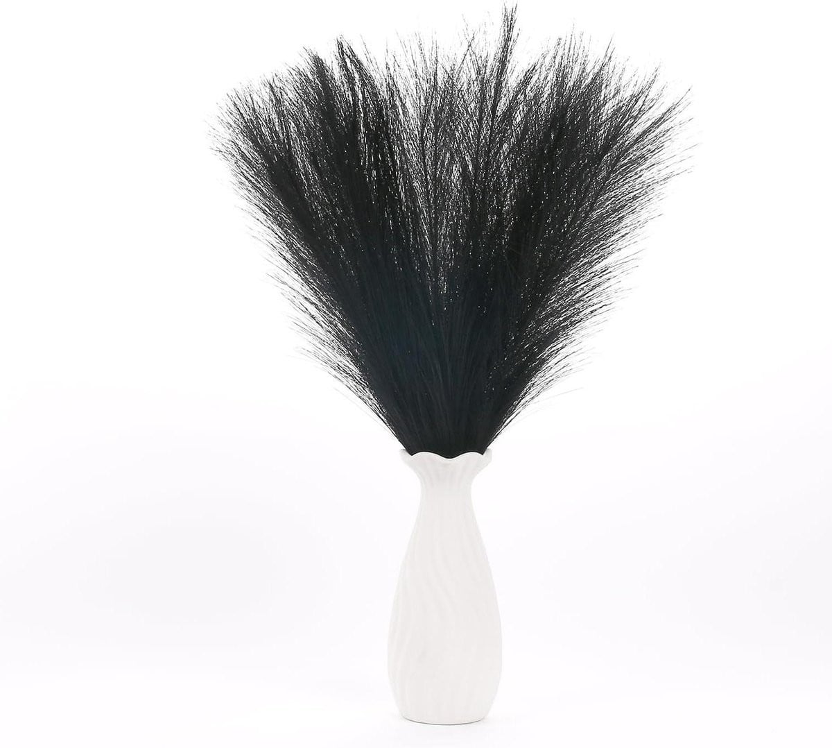 20 stuks Kunst pampasgras decoratie pluimen - Zwart - 55 cm