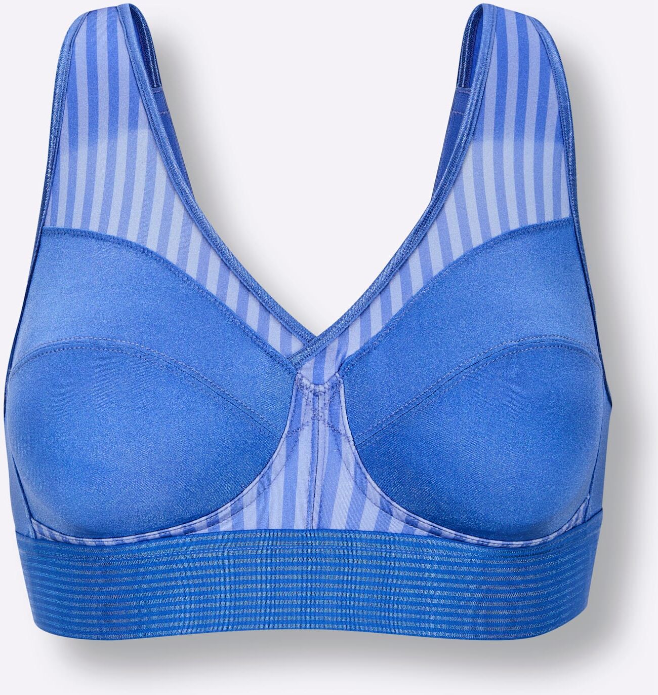 Sport-BH WÄSCHEPUR, Damen, Gr. 105, Cup B, blau (mittelblau, bleu), 70% Polyamid, 30% Elasthan, BHs Sport-BH mittelblau, bleu 105, Cup B