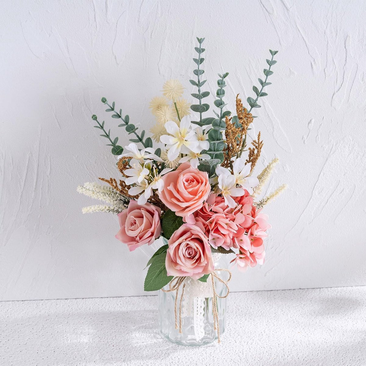 Omgoods Kunstbloemen met Vaas voor Elegante Decoratie