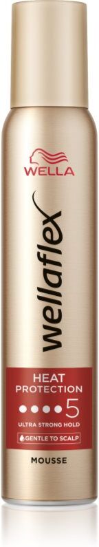 Wella Wellaflex Heat Protection mousse fixante pour protéger les cheveux contre la chaleur 200 ml