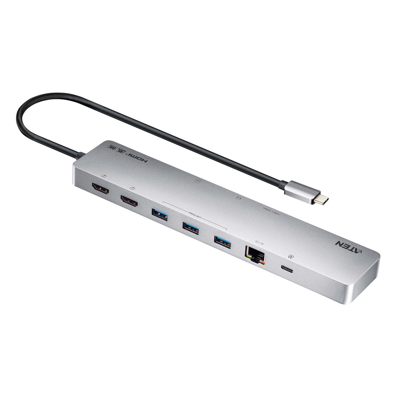 Aten USB-C Multiport Dock 4K Dual Display (USB-C, 11 Ports) (UH3240-AT)