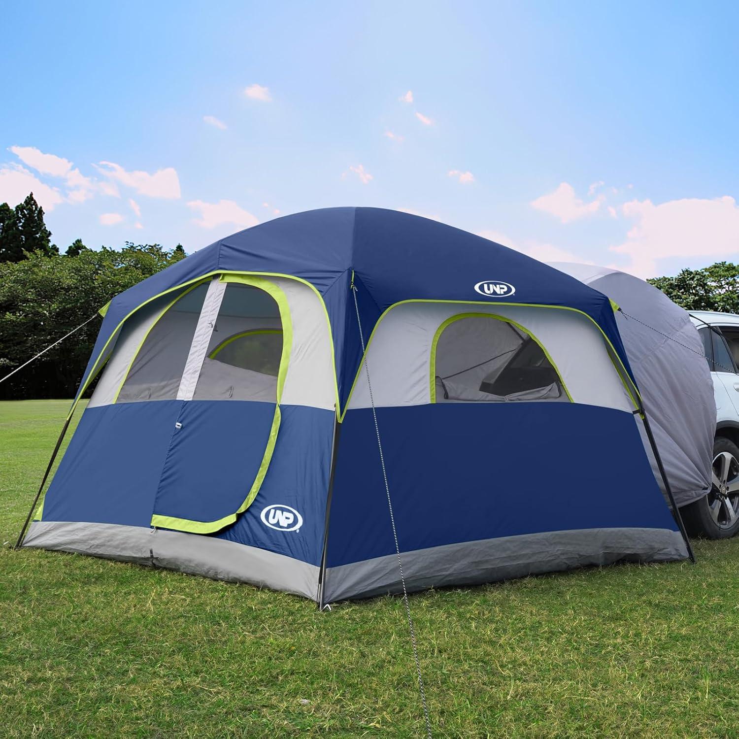SUV-Zelt für Camping, 6-Personen-SUV-Heckzelt, einfache Aufbauweise mit Regenschutz, 25 x 23 x 198 cm (Höhe)