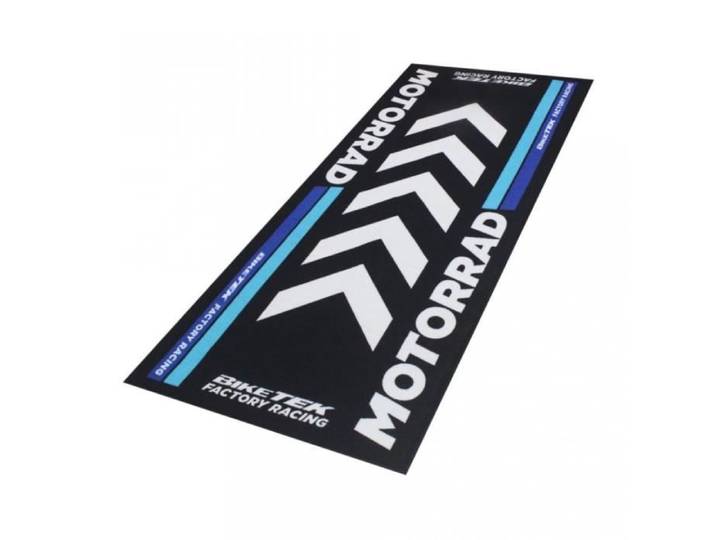 Tapis environnemental - Biketek - Garage Mat - Noir - Blanc - Bleu - Synthétique