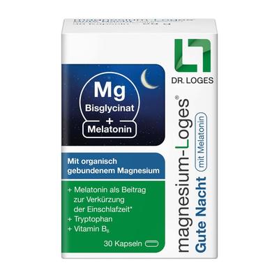 Magnesium-Loges Gute Nacht mit Melatonin Kapseln 30 St