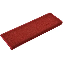 vidaXL Stufenmatten 15 Stk. 65x21x4 cm Bordeaux Rechteckiger Rand