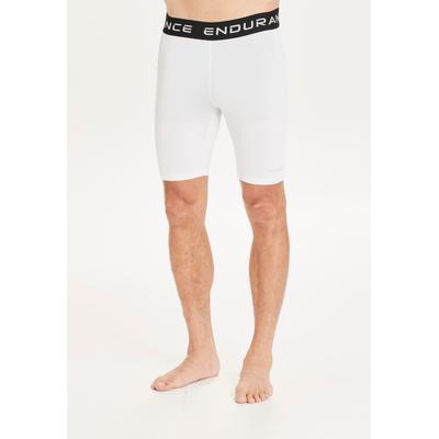 Lauftights ENDURANCE "Power", Herren, Gr. XXL, US-Größen, weiß, 90% Polyester, 10% Elasthan, unifarben, kurz, Hosen, mit Style und sportlichen Funktionen