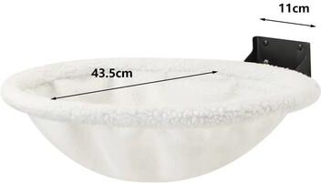 Uplift Essentials Professional Wall Mounted Foldable Cat Hammock white