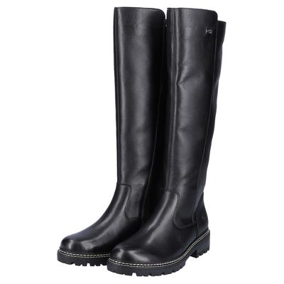 Stiefel REMONTE, Damen, Gr. 40, Normalschaft, schwarz, Leder, Schuhe Stiefel, Blockabsatz, Businesschuh, Langschaftstiefel Innenreißverschluss, Topseller