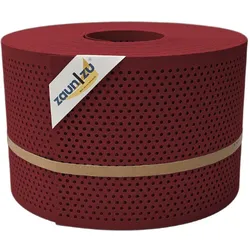 zaun zu® Sichtschutzstreifen PP Premium Gelocht 20 Prozent Streifen Bordeauxrot 50m