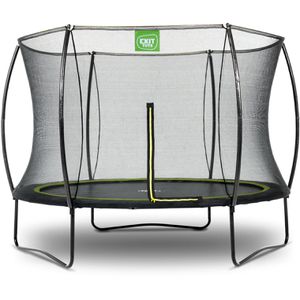 EXIT-Toys Trampolin Silhouette, outdoor, Ø 244cm, schwarz/neongrün, mit Netz, bis 60kg