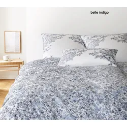 Elegante Bettwäsche Belle - 155x220 cm + 80x80 cm	belle indigo