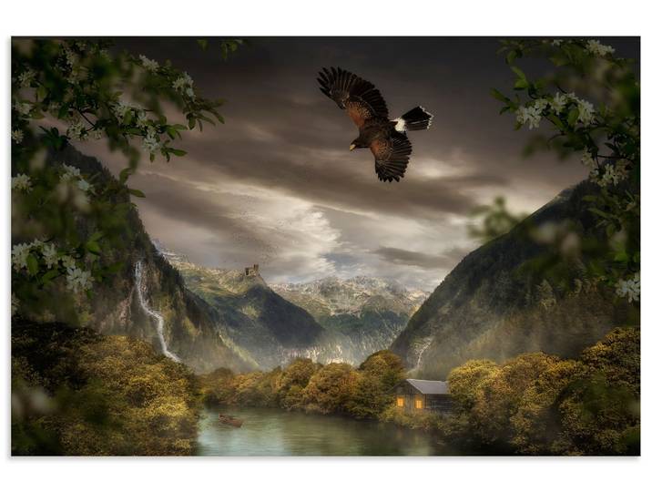 Wandbild ARTLAND Vor dem Sturm , braun (farbe bild(er): naturfarben), B:90cm H:60cm, Bilder, Wandbild, als Alubild, Leinwandbild, Poster, Wandaufkleber in verschied. Grössen