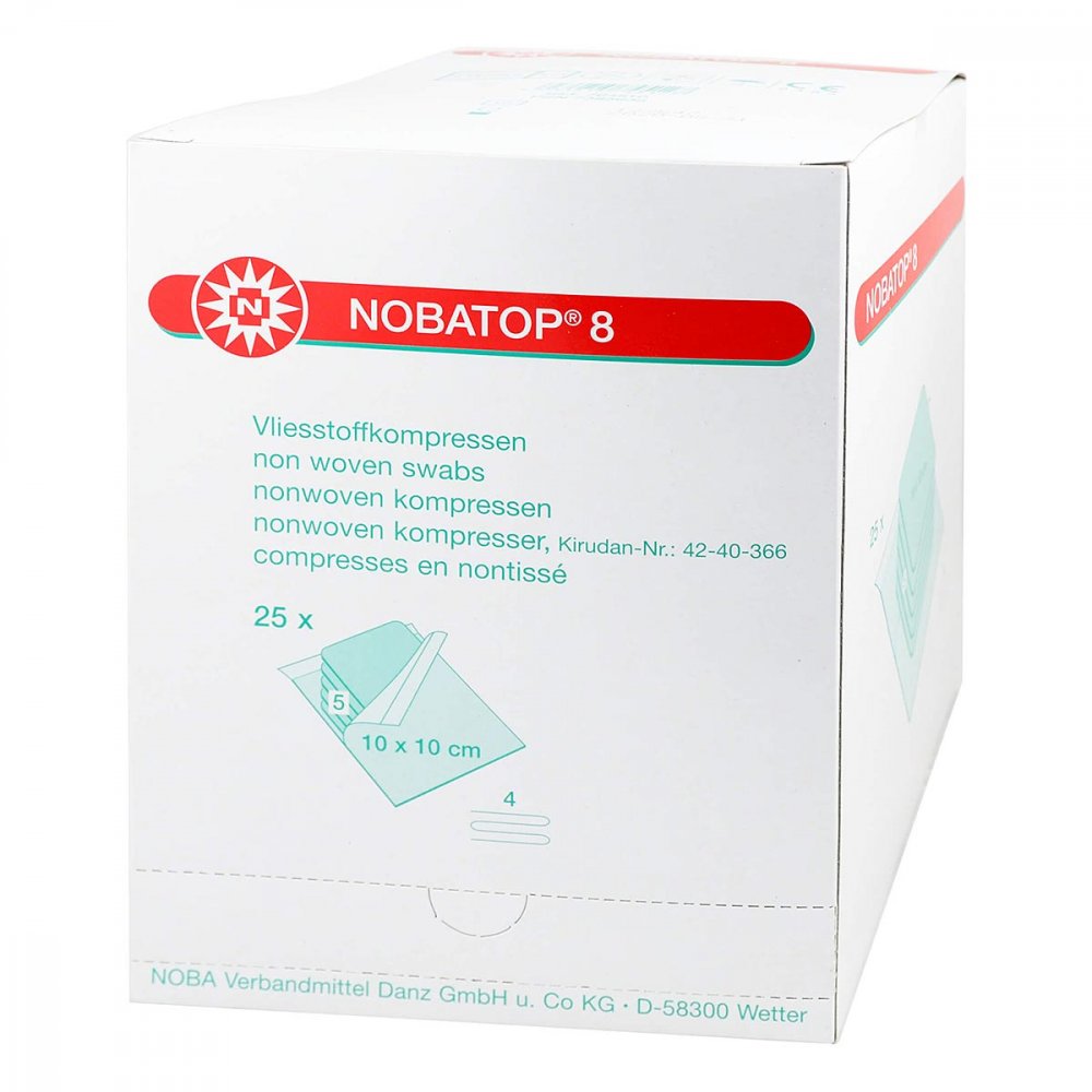 NOBAMED Paul Danz AG Nobatop 8 Kompressen 10x10cm steril 07385635